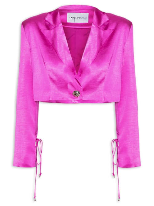 Blazer Cropped Com Top – Roxo