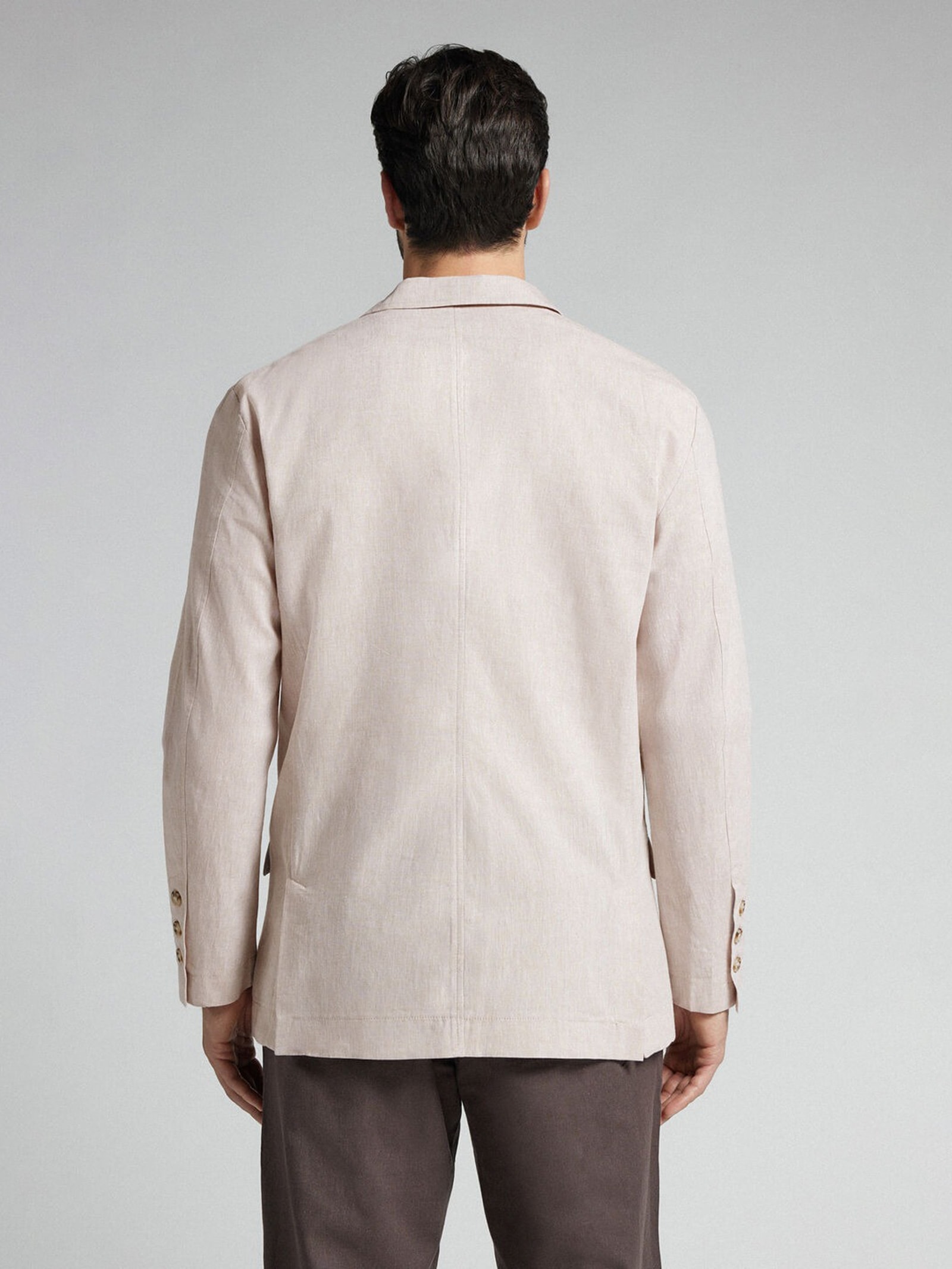 Blazer Em Linho e Algodão Bege Intimissimi