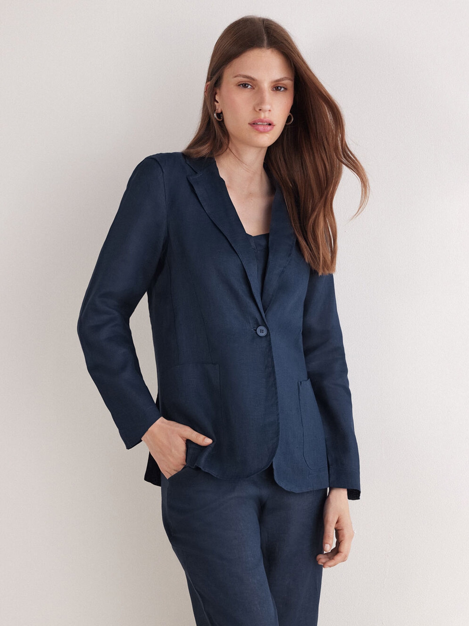 Blazer Em Linho Linho The Pure Linen Azul Intimissimi