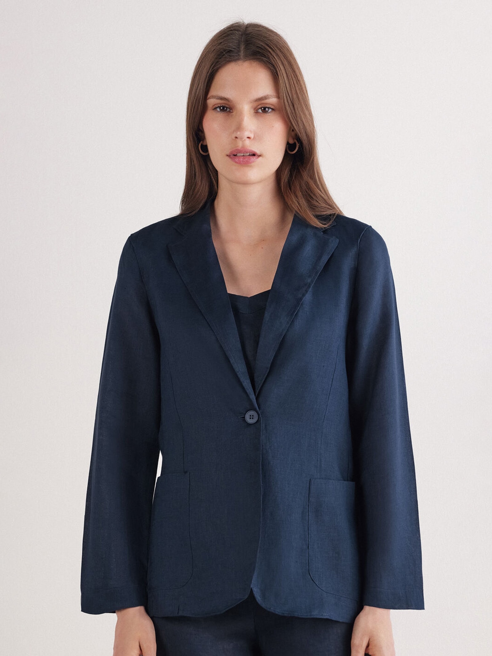 Blazer Em Linho Linho The Pure Linen Azul Intimissimi