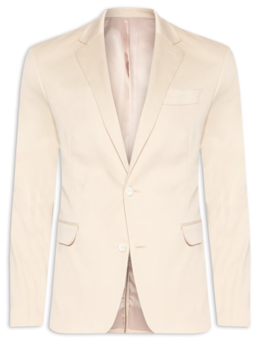 Blazer Essentials Extreme Slim Algodão - Bege