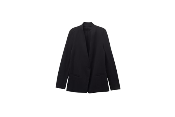 Blazer Estruturado Em Algodão - Preto