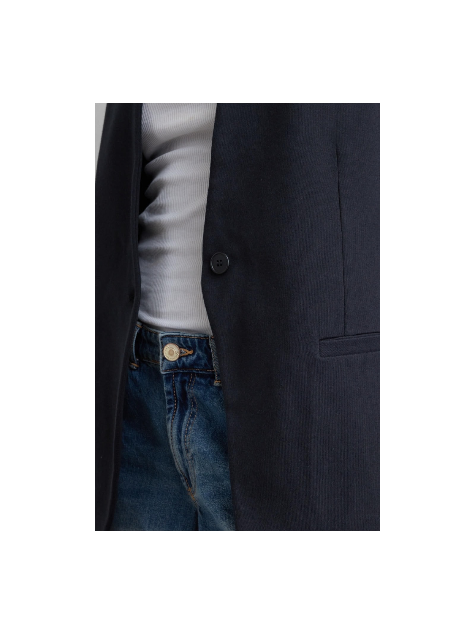 Blazer Estruturado Em Algodão Preto Intimissimi