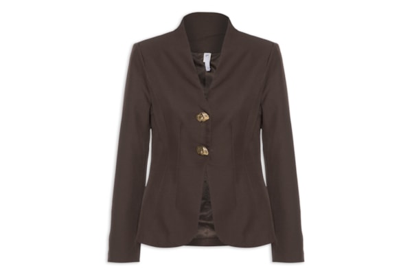 Blazer Feminino Acinturado Alfaiataria - Marrom