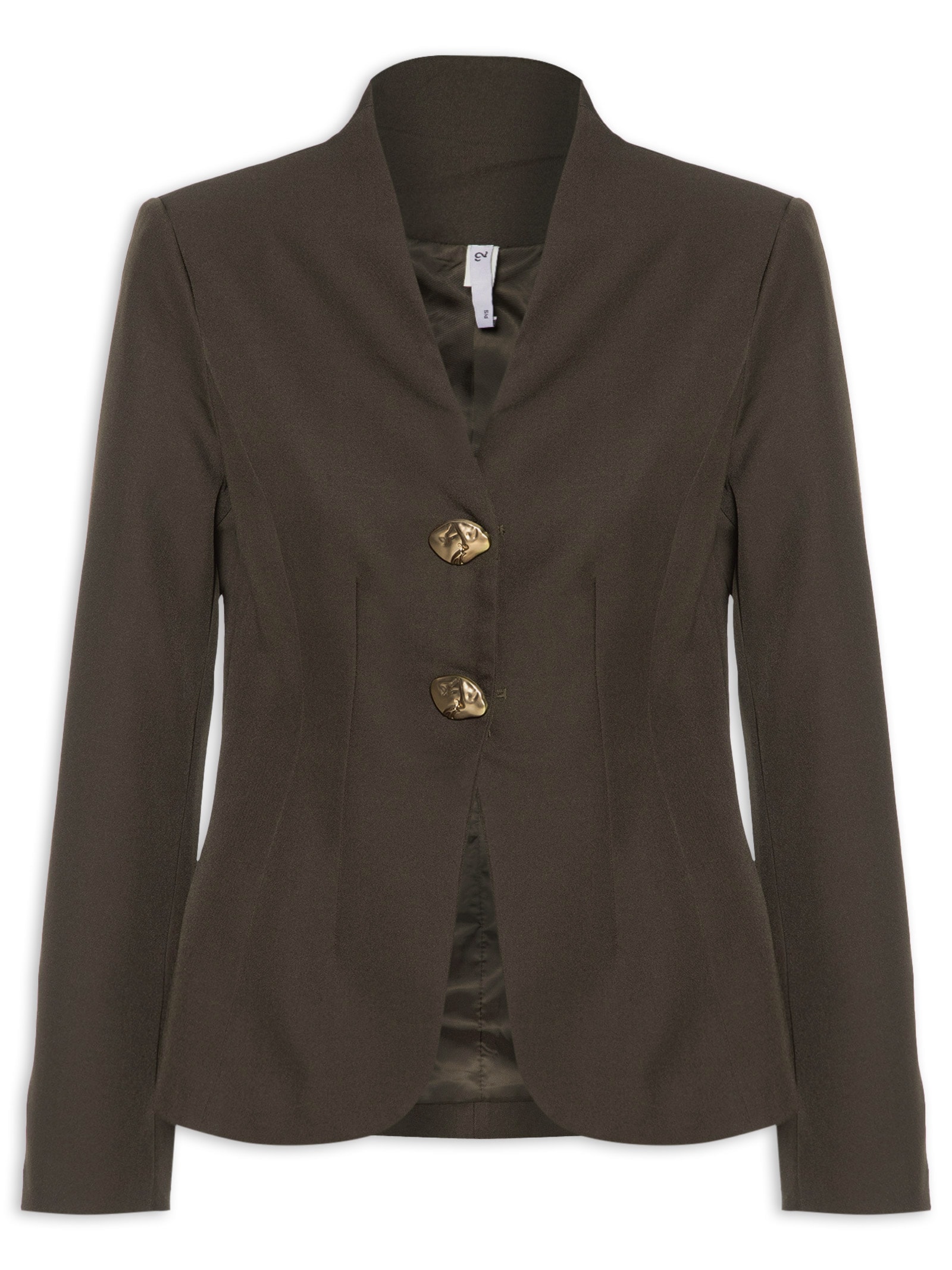 Blazer Feminino Acinturado Alfaiataria Marrom '2Essential