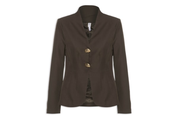 Blazer Feminino Acinturado Alfaiataria - Marrom