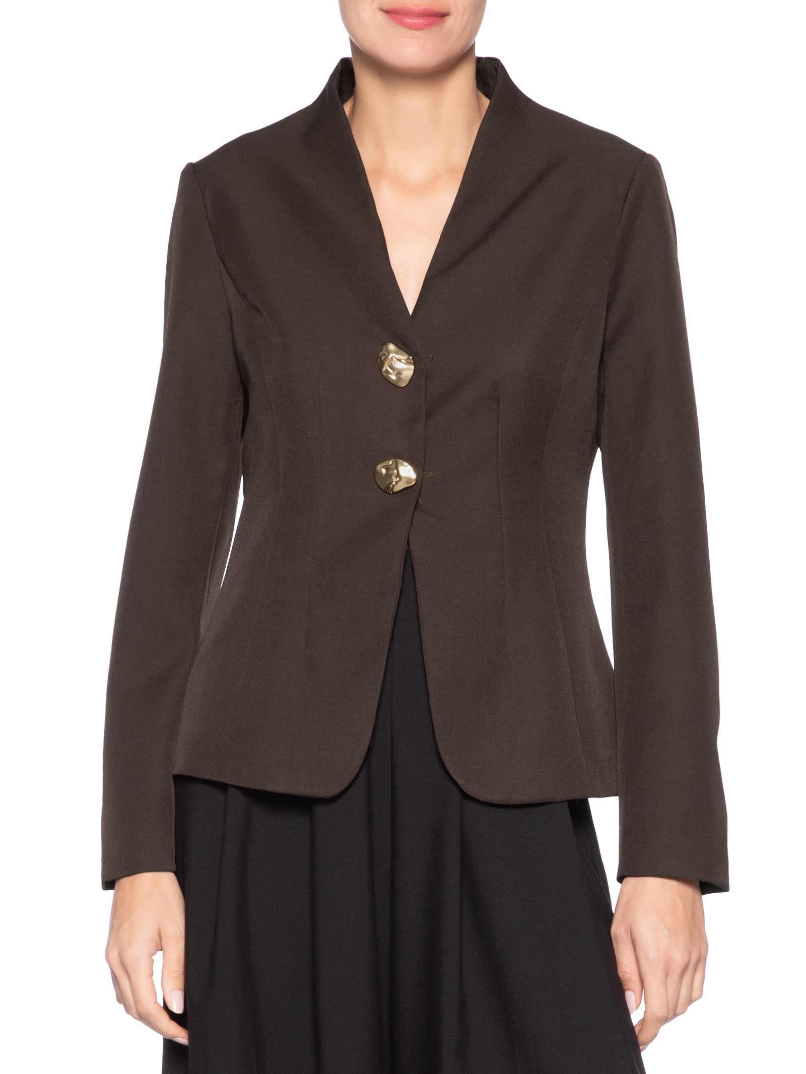 Blazer Feminino Acinturado Alfaiataria Marrom '2Essential