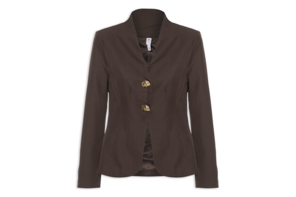 Blazer Feminino Acinturado Alfaiataria - Marrom