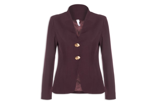 Blazer Feminino Acinturado Alfaiataria - Vermelho