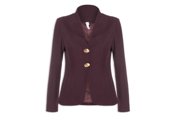 Blazer Feminino Acinturado Alfaiataria - Vermelho
