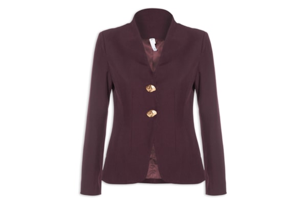 Blazer Feminino Acinturado Alfaiataria - Vermelho