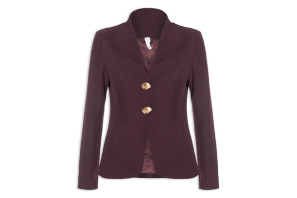 Blazer Feminino Acinturado Alfaiataria - Vermelho