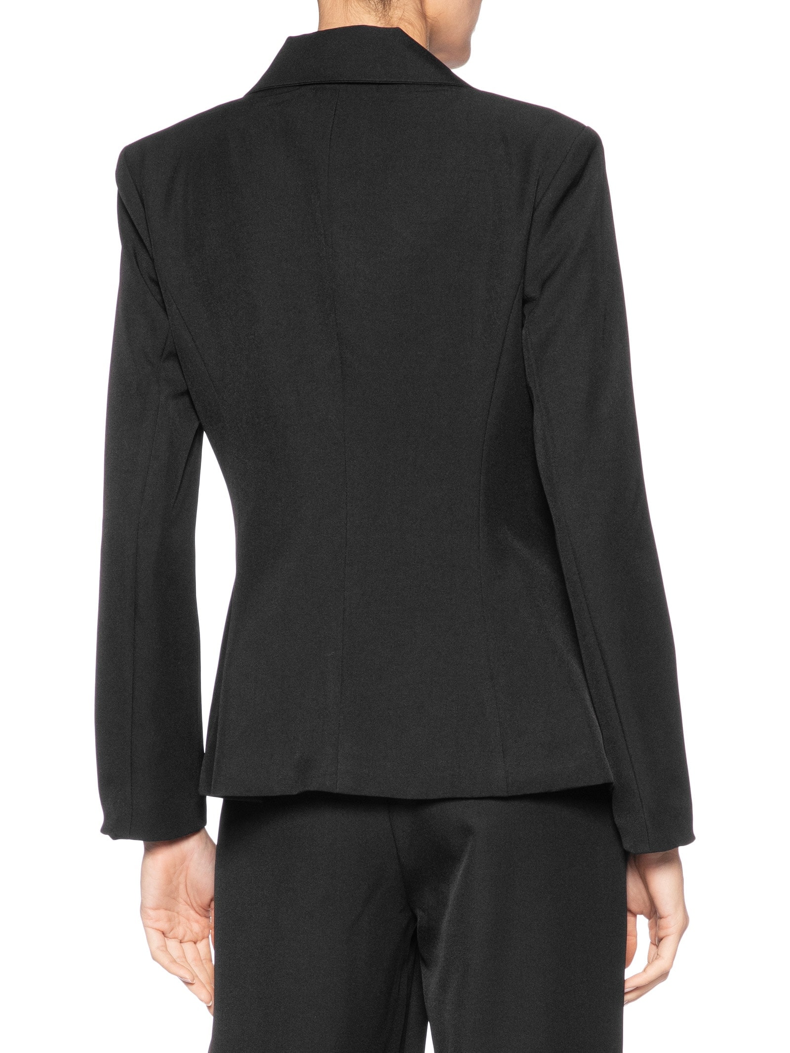 Blazer Feminino Acinturado com Faixa Preto '2Essential