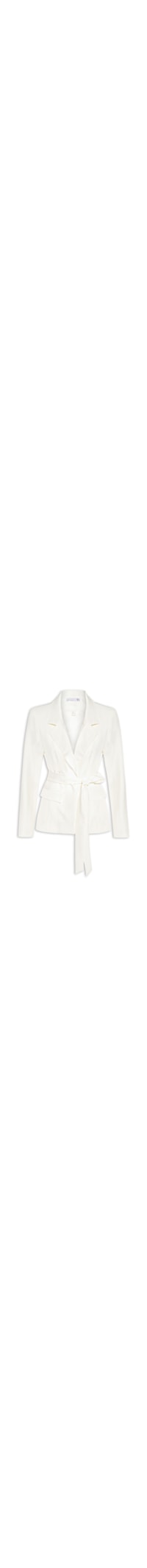 Blazer Feminino Acinturado com Faixa – Branco