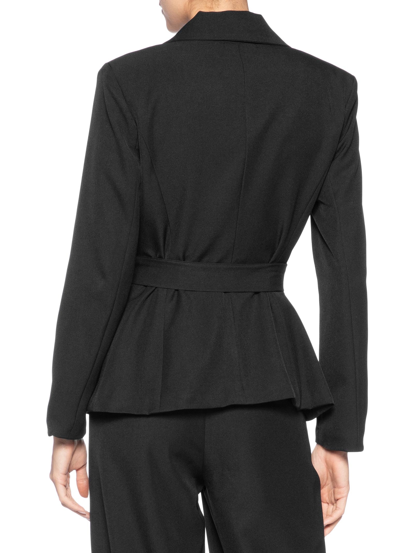 Blazer Feminino Acinturado com Faixa – Preto '2Essential