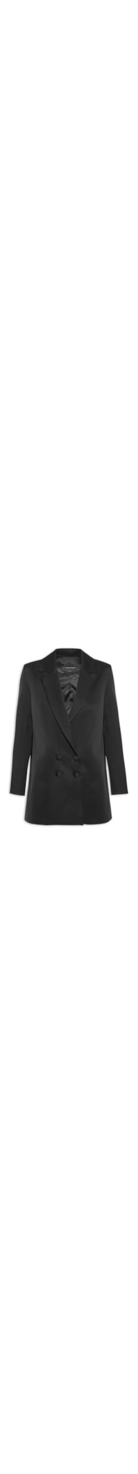 Blazer Feminino Alfaiataria Alongado - Preto