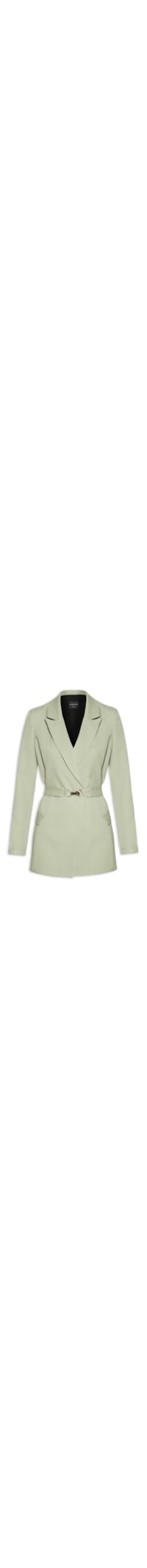 Blazer Feminino Alfaiataria Alongado - Verde
