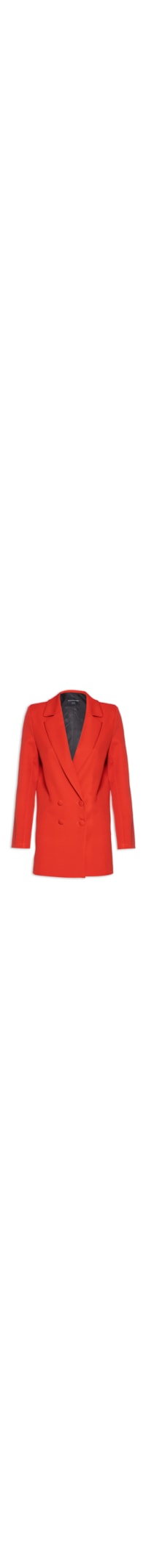 Blazer Feminino Alfaiataria Alongado - Vermelho