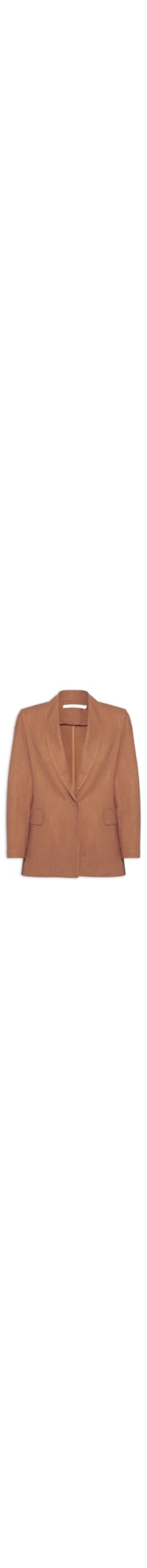 Blazer Feminino Alfaiataria Bolso Frontal - Marrom