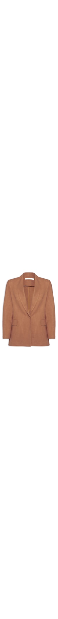 Blazer Feminino Alfaiataria Bolso Frontal - Marrom