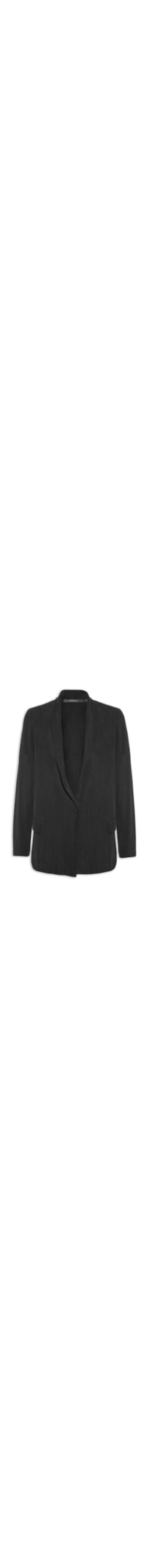 Blazer Feminino Alfaiataria Bolsos - Preto