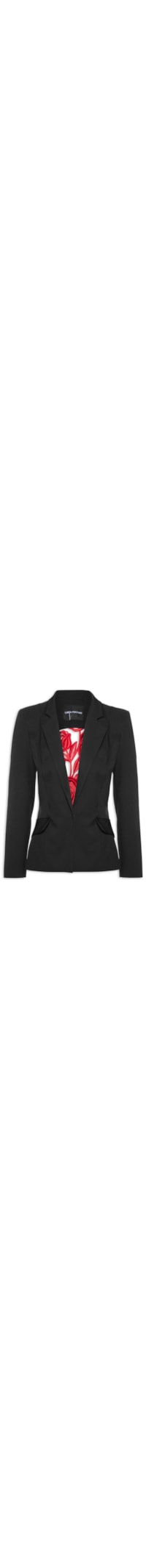 Blazer Feminino Alfaiataria Bordado - Preto