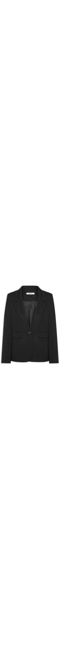 Blazer Feminino Alfaiataria Com Bolsos - Preto