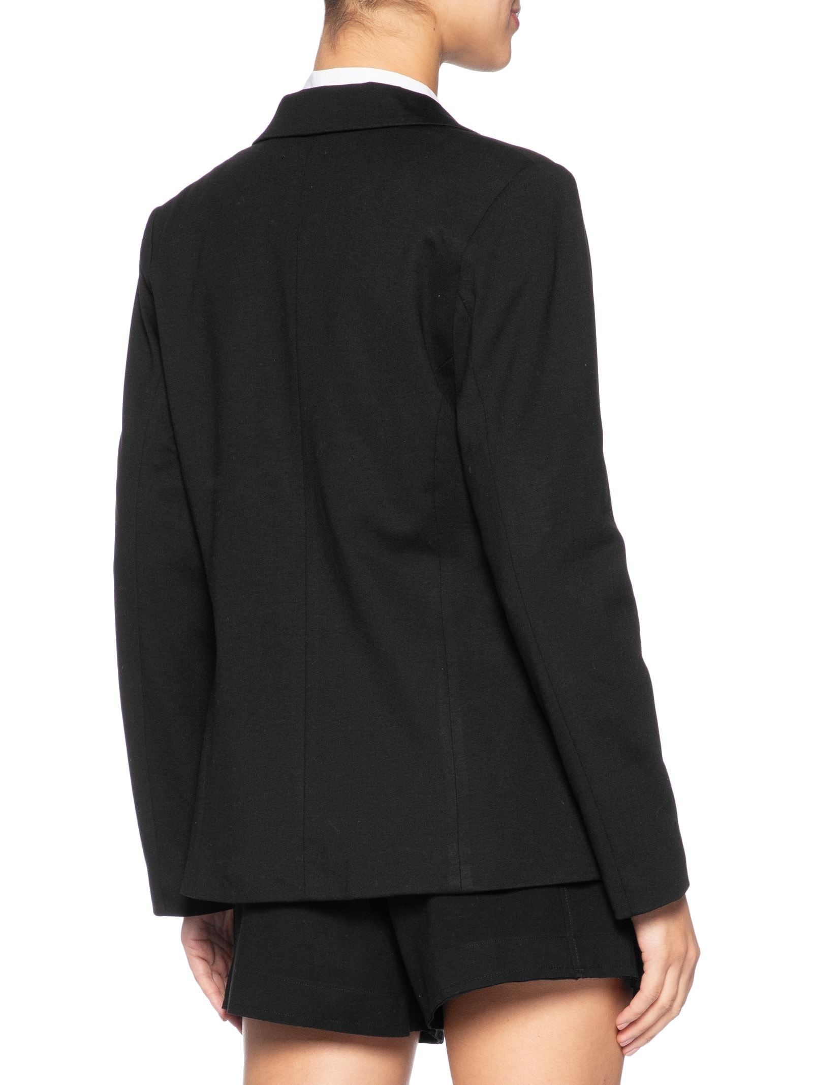 Blazer Feminino Alfaiataria Com Bolsos Preto Basiq