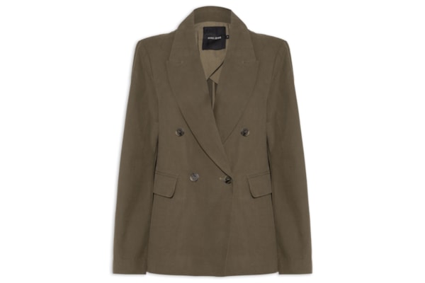 Blazer Feminino Alfaiataria Com Botões - Marrom