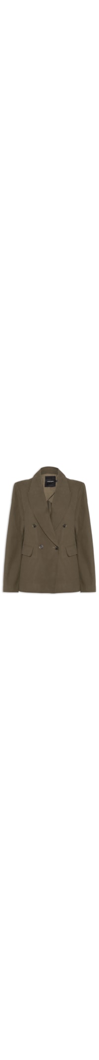 Blazer Feminino Alfaiataria Com Botões - Marrom