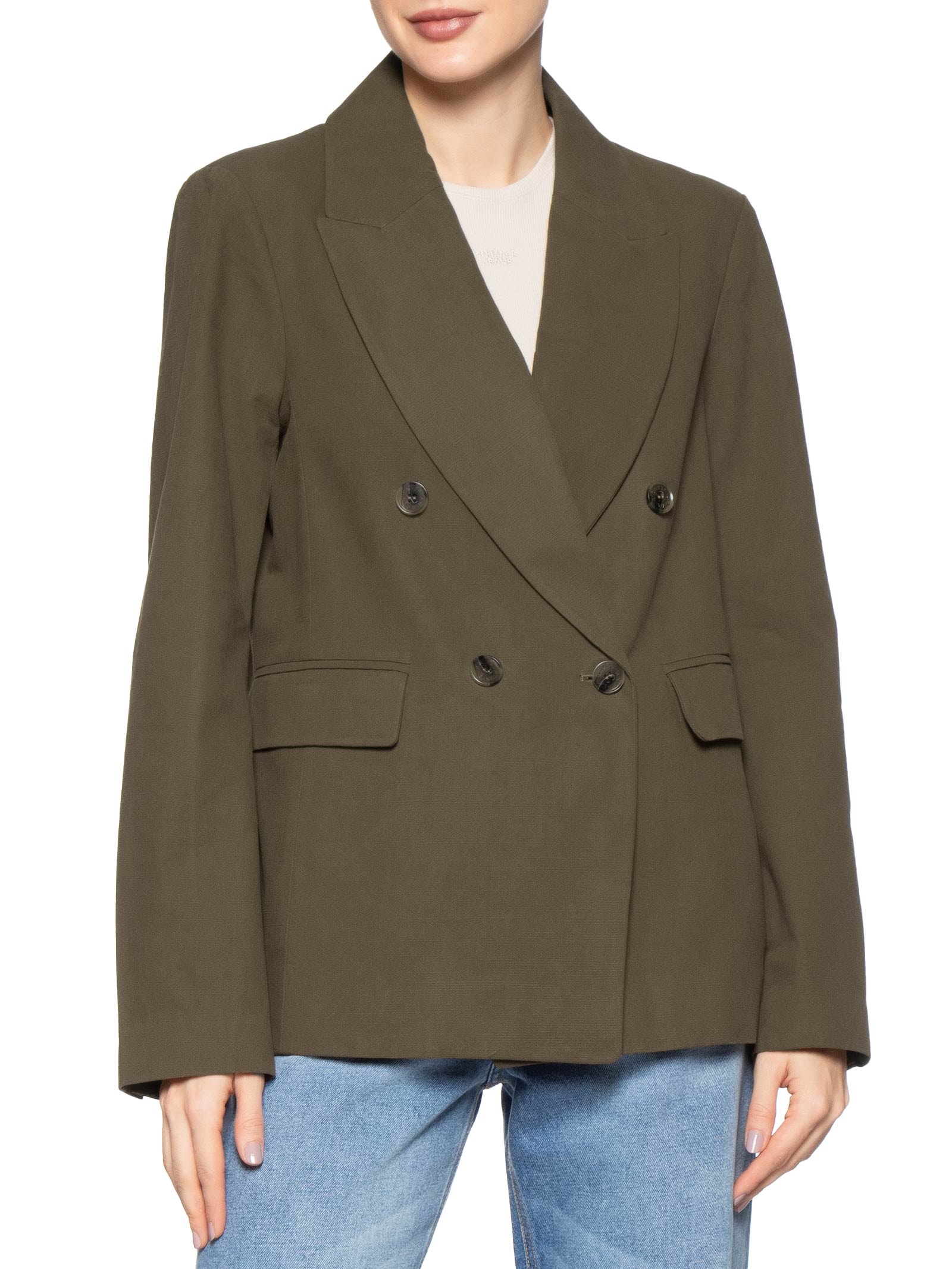 Blazer Feminino Alfaiataria Com Botões Marrom Animale Jeans