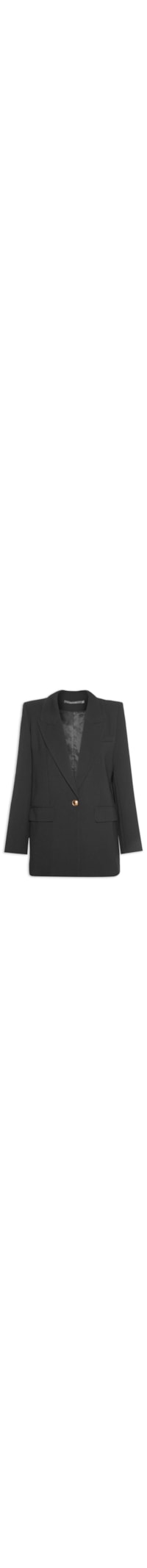 Blazer Feminino Alfaiataria Crepe - Preto