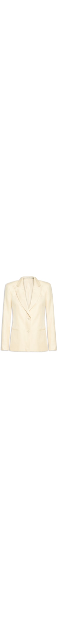Blazer Feminino Alfaiataria Linho Sarjado - Bege