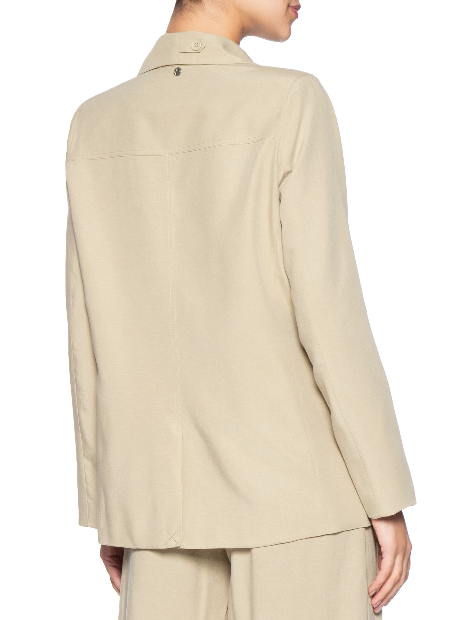 Blazer Feminino Alfaiataria Marieta Bege Animale Jeans