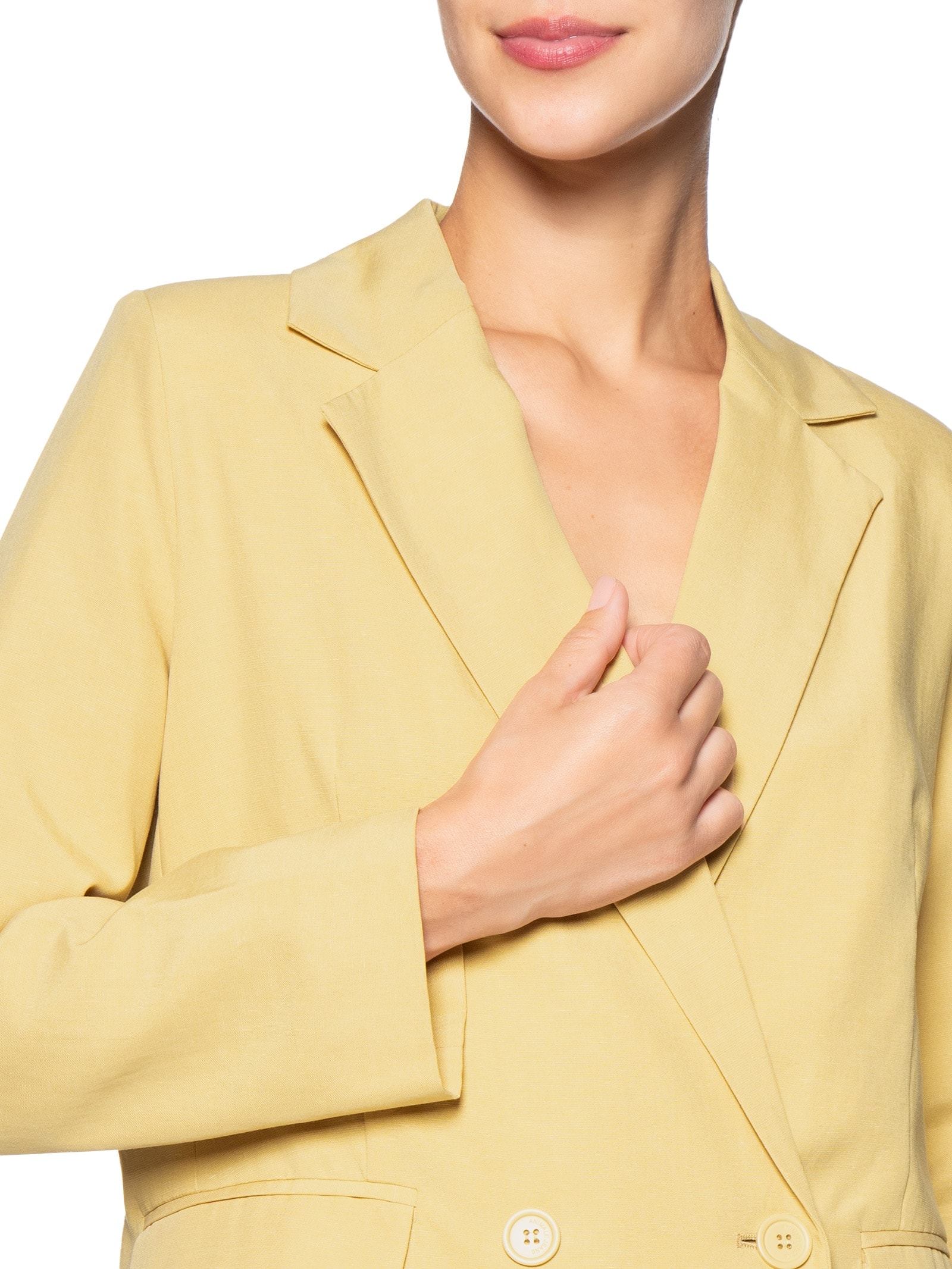 Blazer Feminino Alfaiataria Marieta – Amarelo Animale Jeans