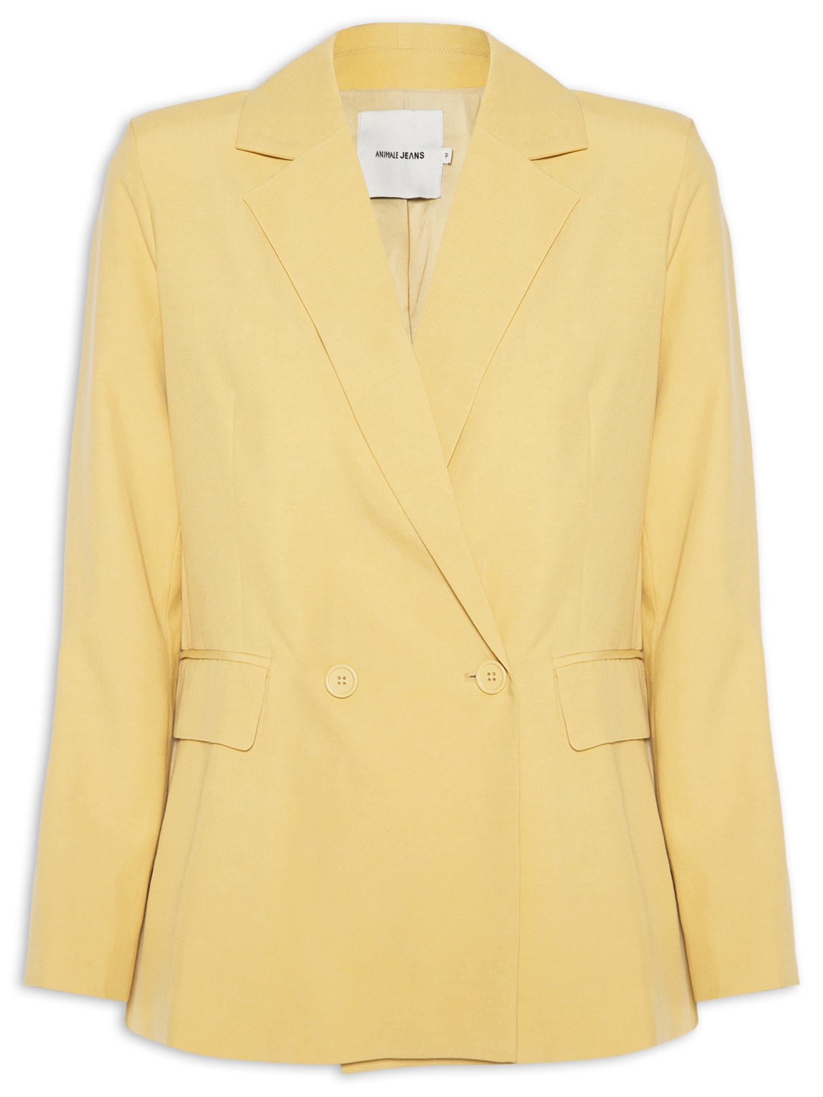 Blazer Feminino Alfaiataria Marieta – Amarelo Animale Jeans