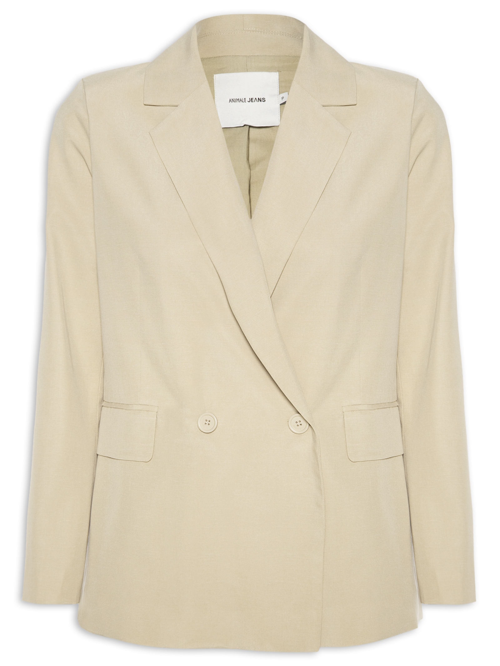 Blazer Feminino Alfaiataria Marieta – Bege Animale Jeans