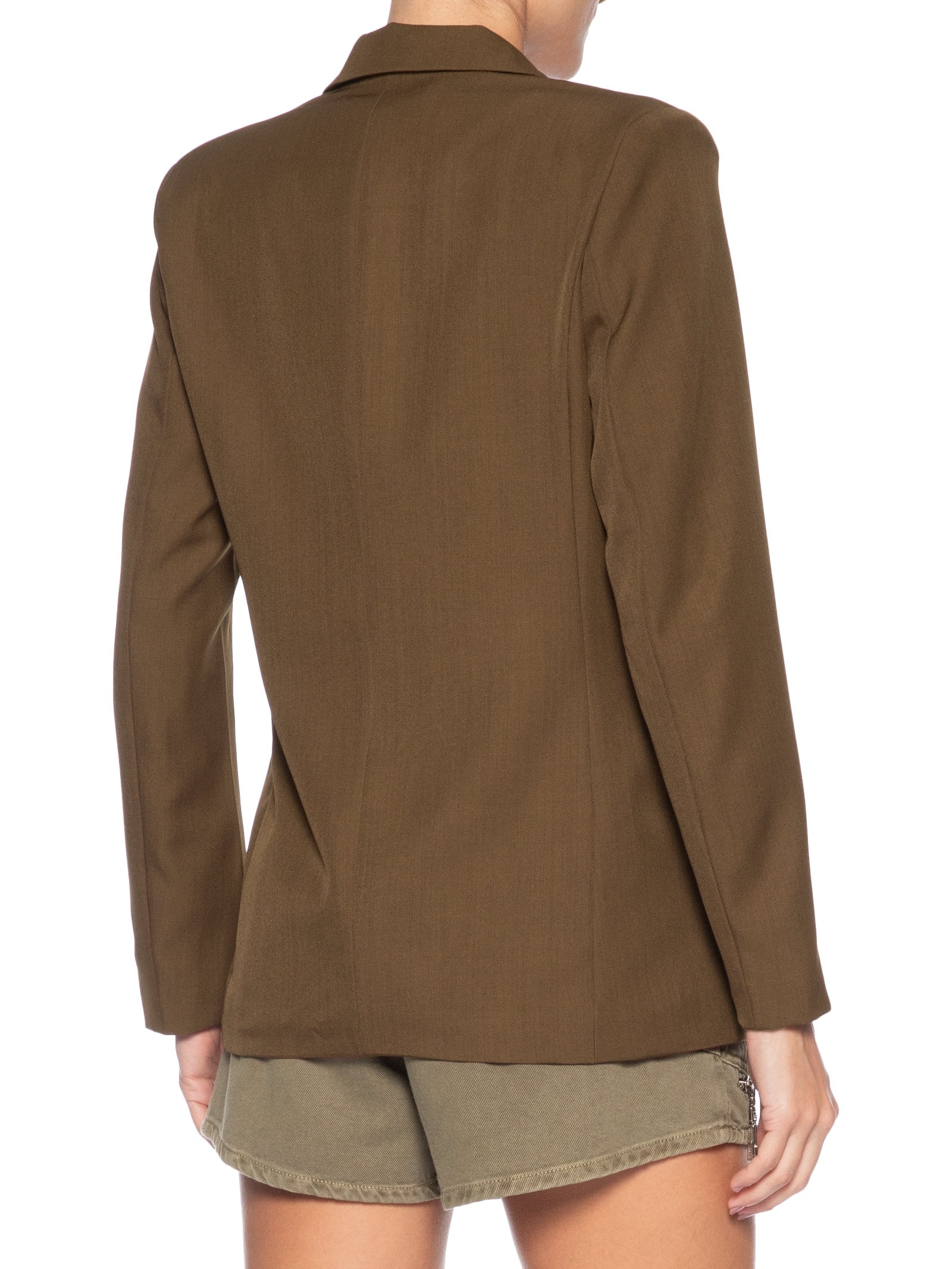 Blazer Feminino Alfaiataria Marrom Market 33
