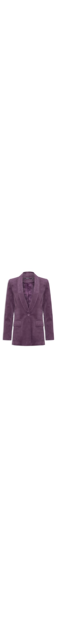 Blazer Feminino Alfaiataria Veludo - Roxo