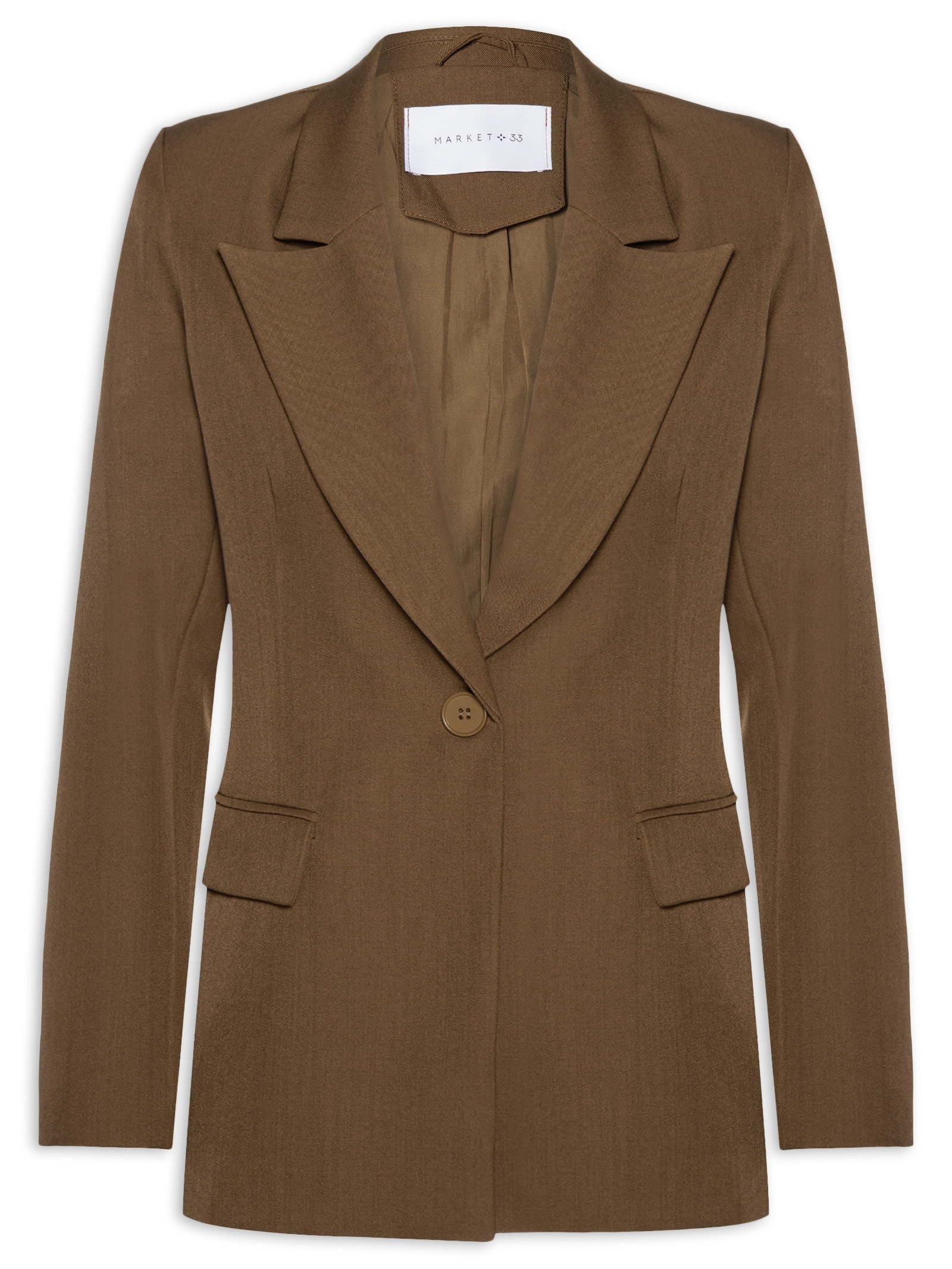 Blazer Feminino Alfaiataria – Marrom Market 33