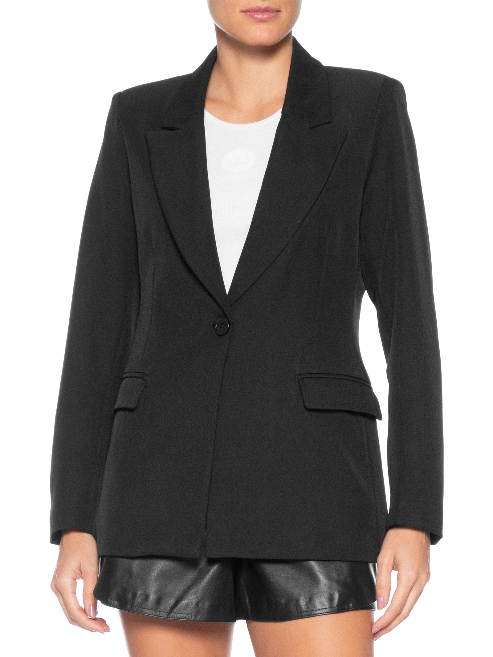 Blazer Feminino Alfaiataria – Preto Market 33