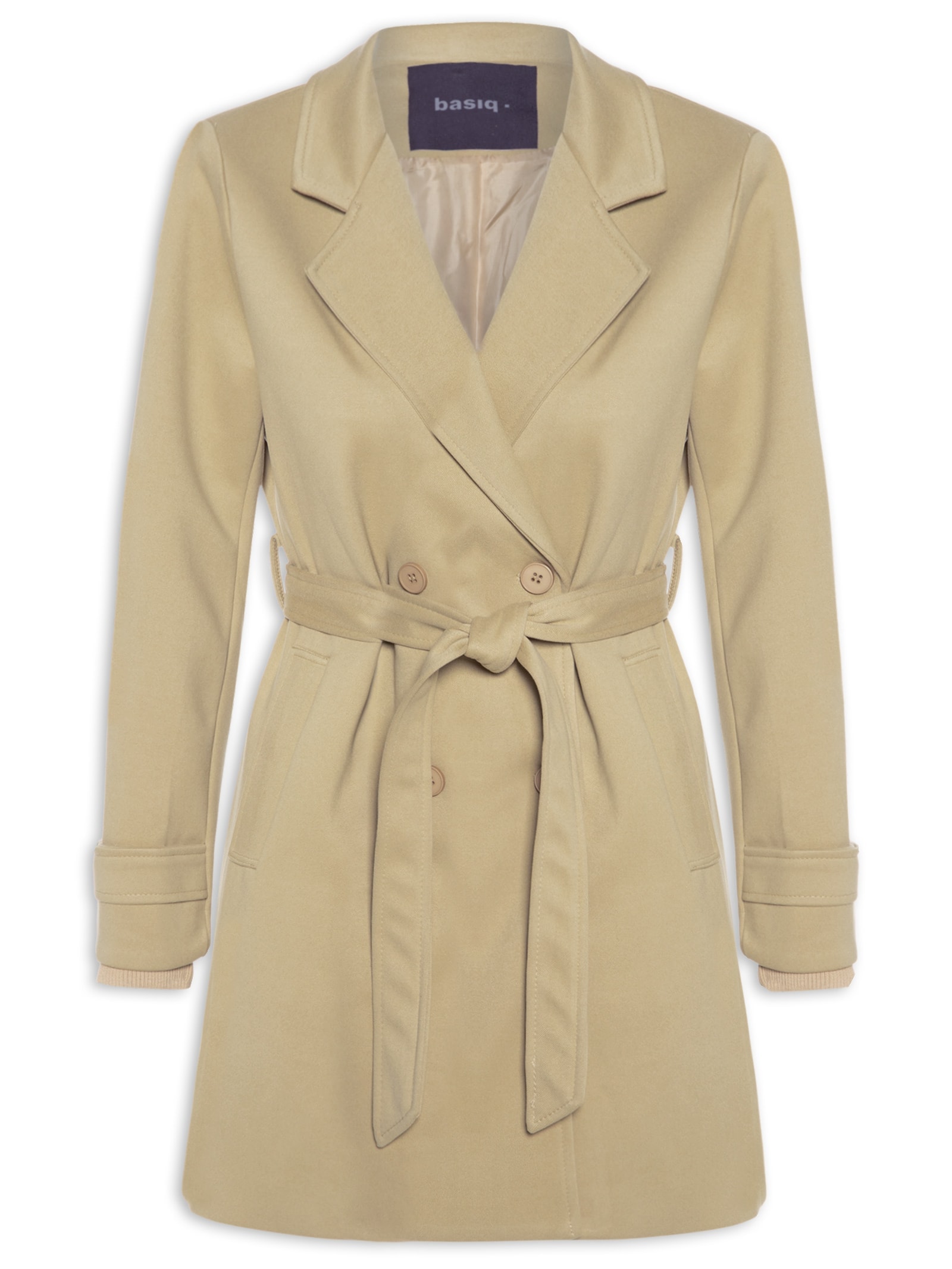 Blazer Feminino Alongado Bege Basiq