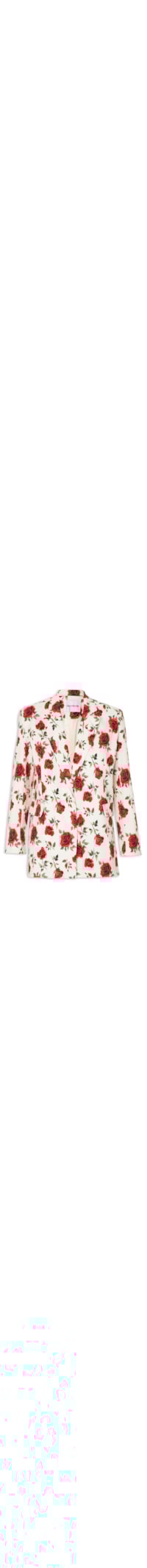 Blazer Feminino Alongado Estampado - Bege