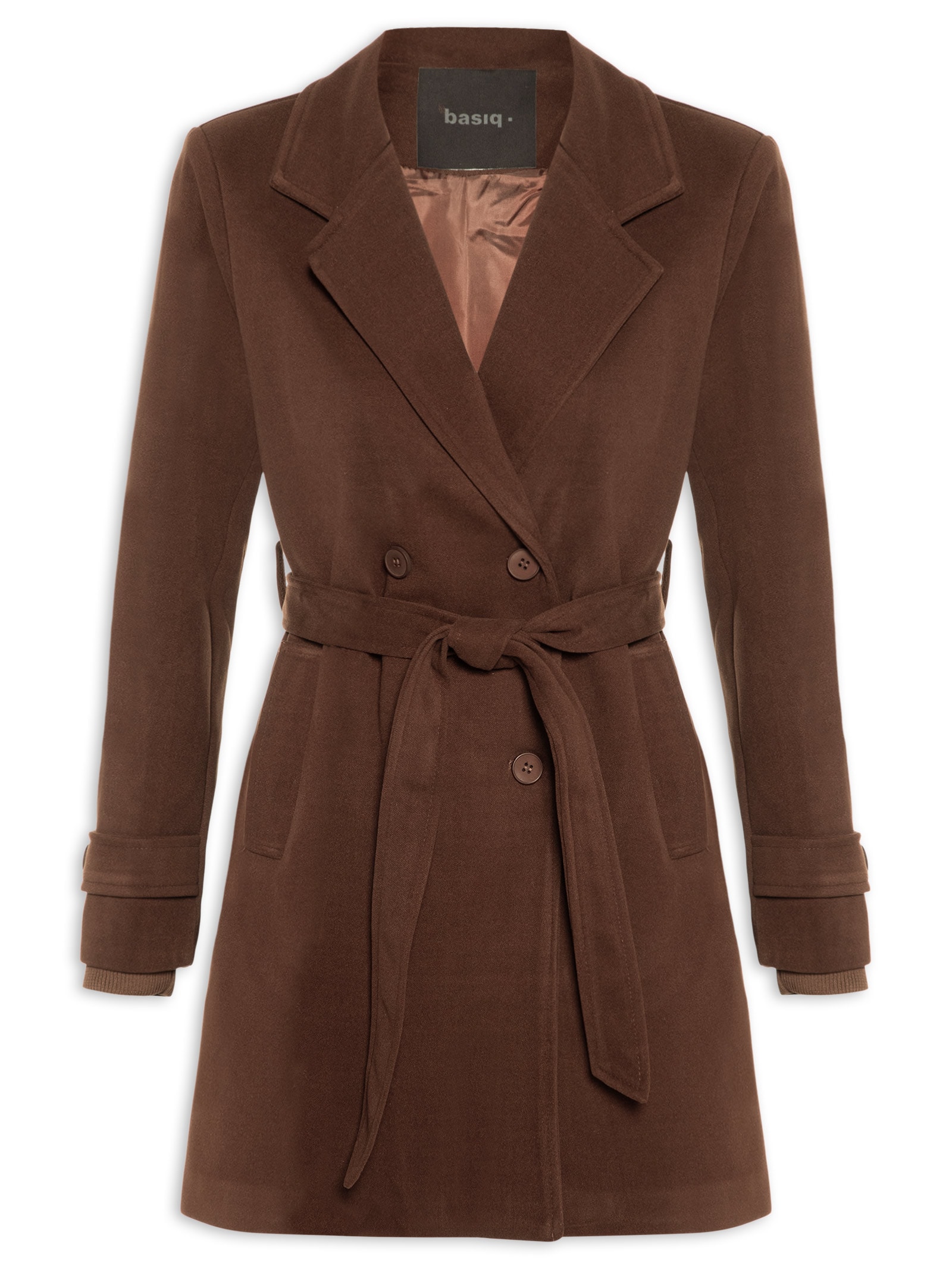 Blazer Feminino Alongado Marrom Basiq