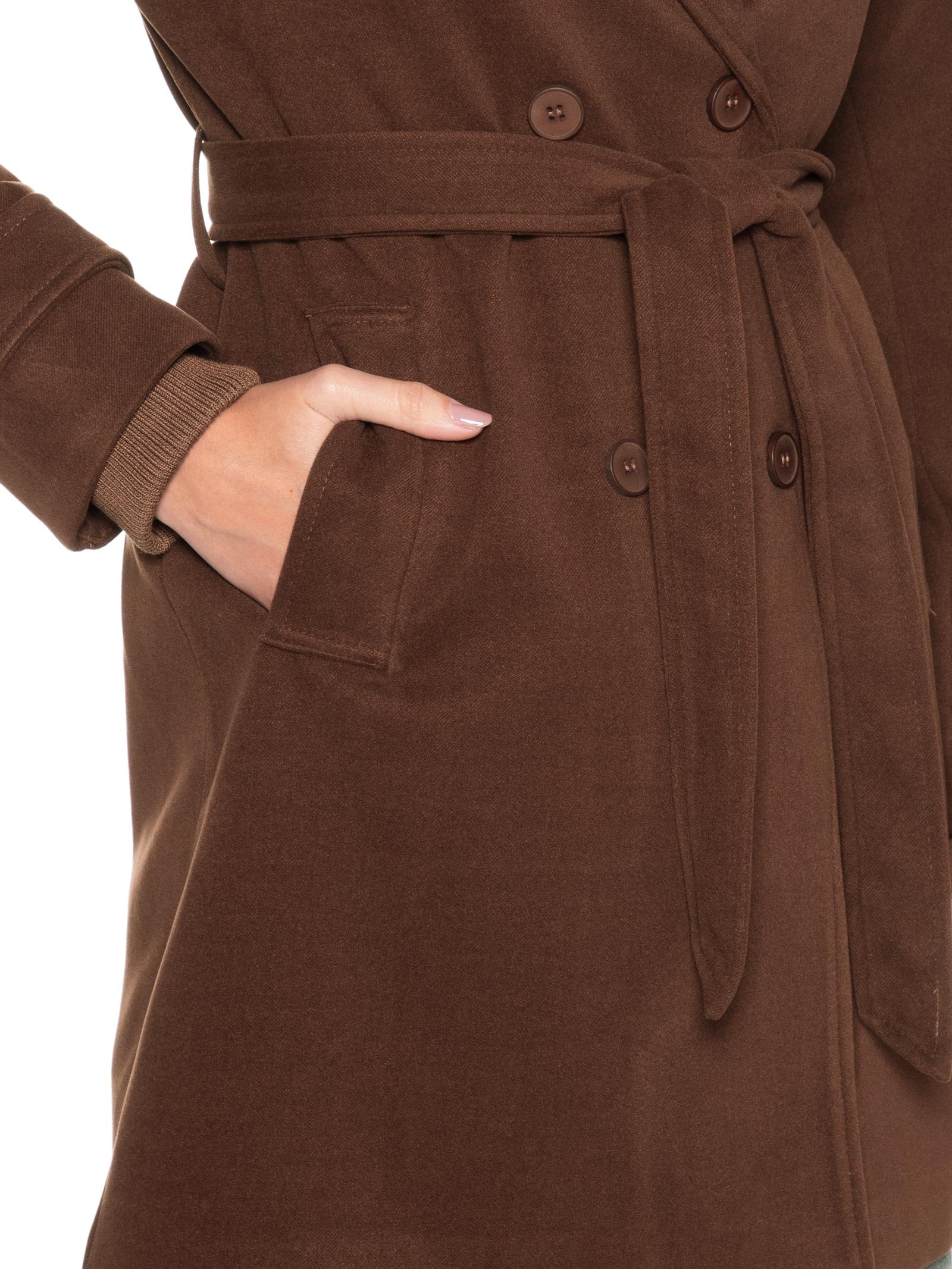 Blazer Feminino Alongado Marrom Basiq