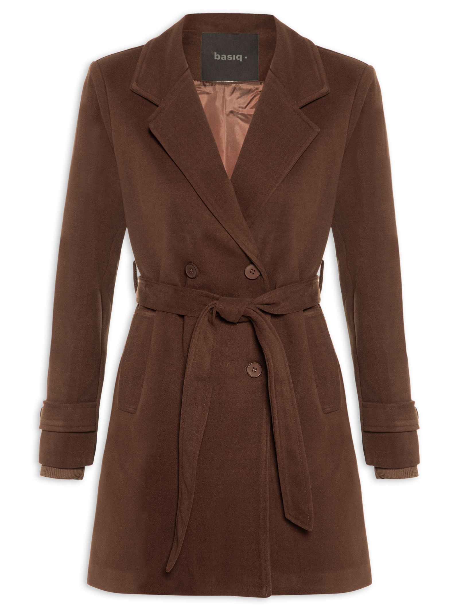 Blazer Feminino Alongado Marrom Basiq