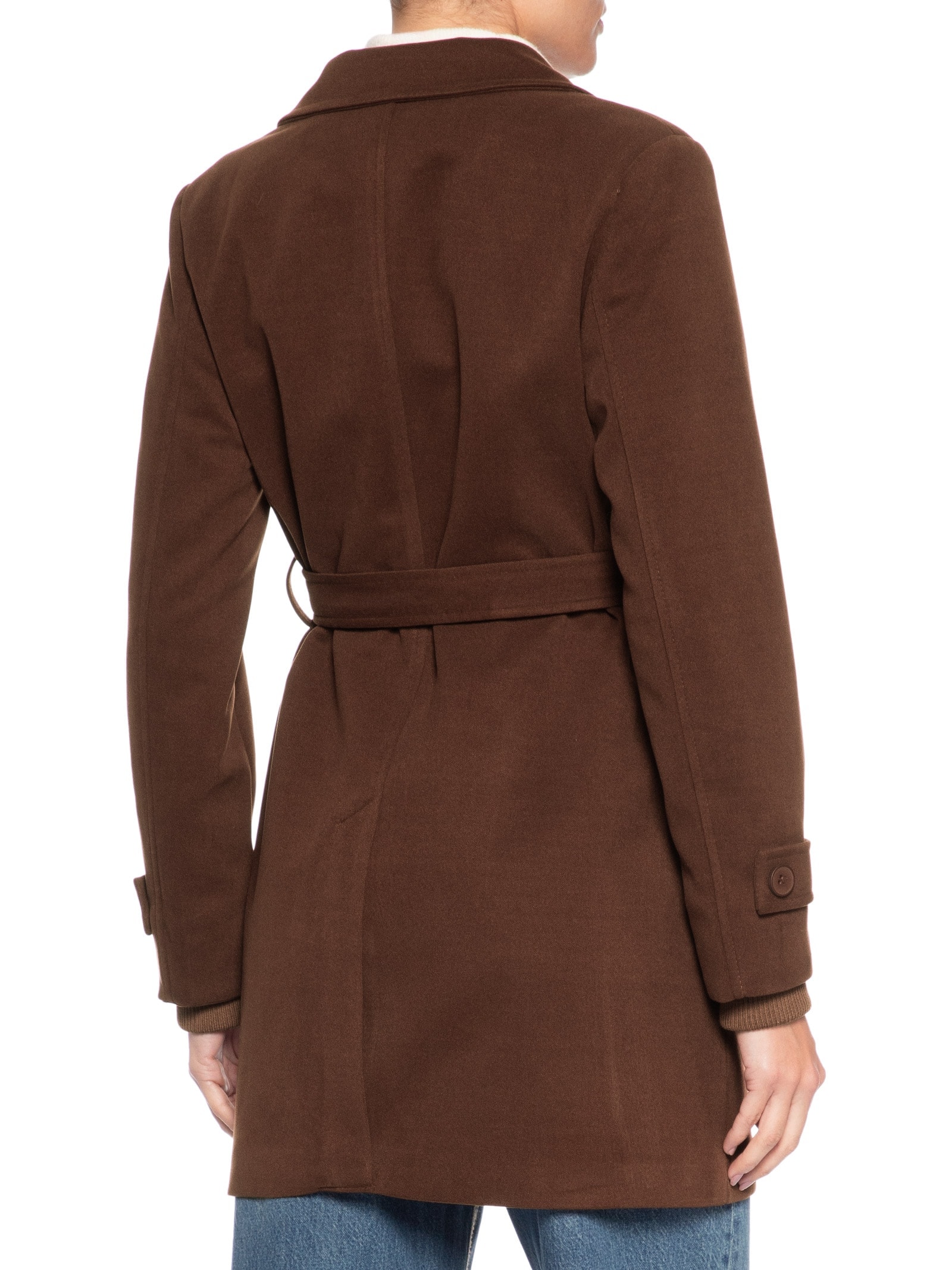 Blazer Feminino Alongado Marrom Basiq