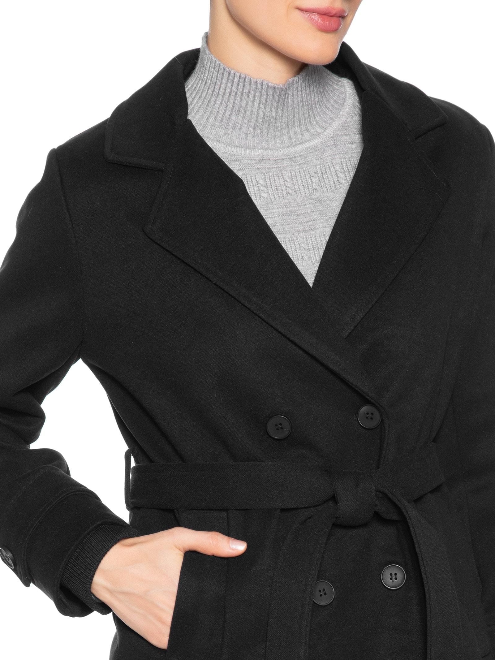 Blazer Feminino Alongado Preto Basiq