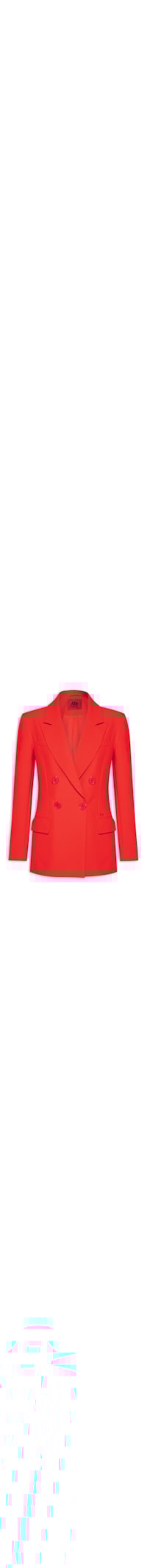 Blazer Feminino Alongado - Vermelho