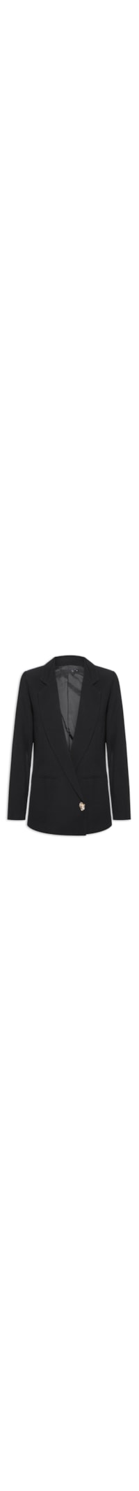Blazer Feminino Alongando Em Crepe - Preto
